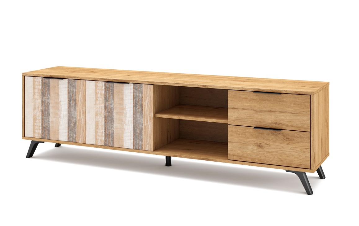 Mueble TV ecorce natural textura 180 cm