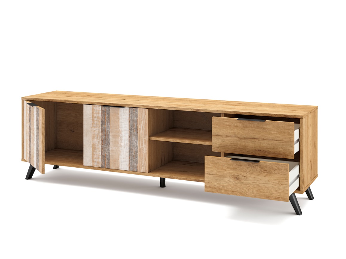 Mueble TV ecorce natural textura 180 cm