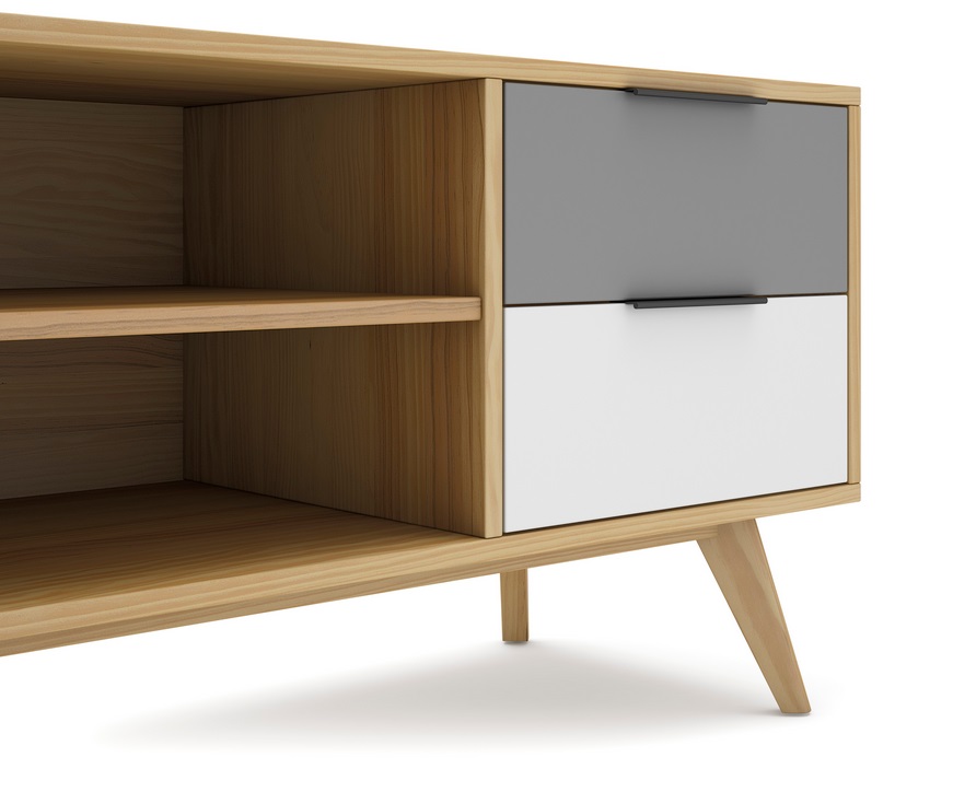 mueble tv roble claro elfa 180 cm