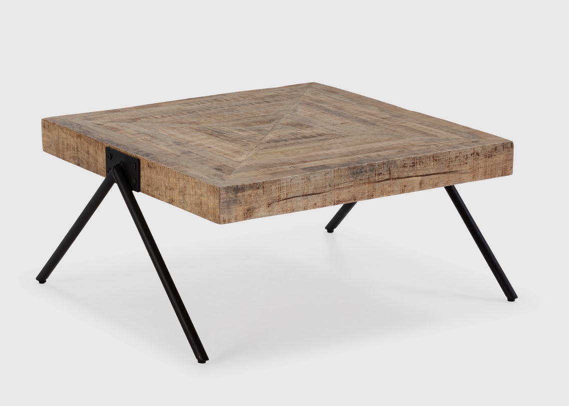 Mesa de centro indra madera mango 80x80