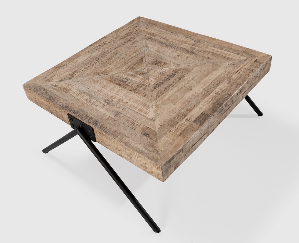 Mesa de centro indra madera mango 80x80