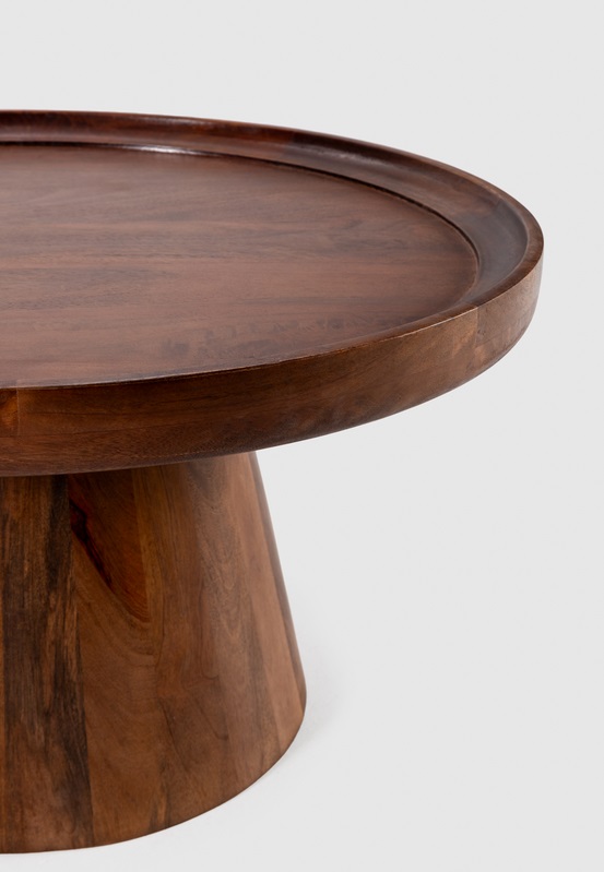 Mesa de centro Rose madera mango oscuro 80 cm