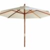 Parasol madera lona crudo 250cm diametro