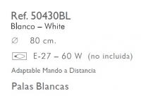 Ventilador techo luz blanco palas blanco 50430 BL