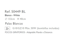 Ventilador techo focos blanco 50952 BL