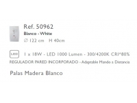 Ventilador techo LED palas blanco 50962