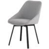 Silla giratoria Amelie color gris claro