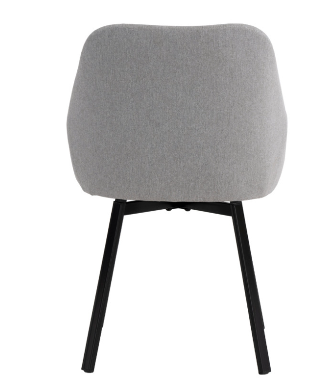 Silla giratoria Amelie color gris claro