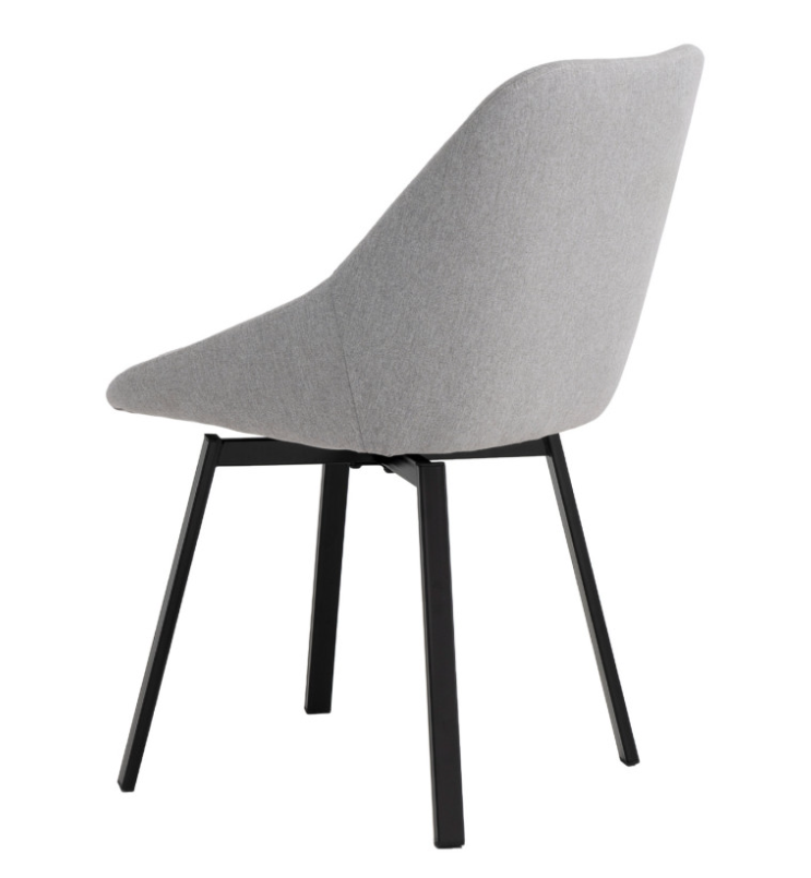 Silla giratoria Amelie color gris claro