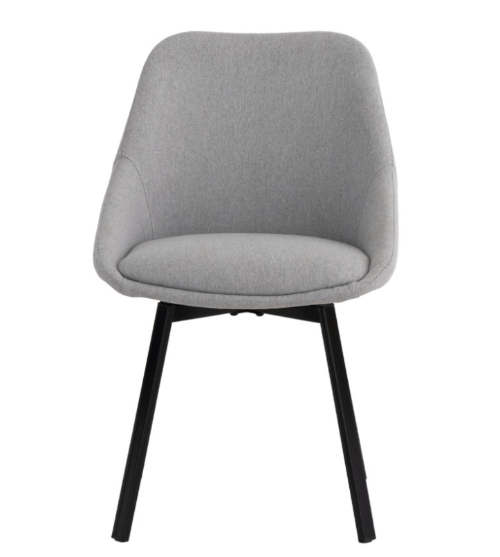 Silla giratoria Amelie color gris claro