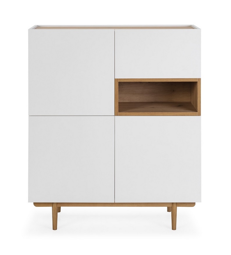 Mueble cubo blanco mate roble Erika MC-190