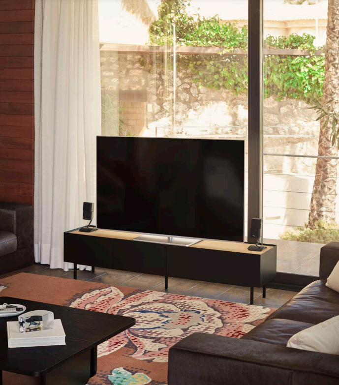 Mueble TV arista negro mate 180 cm