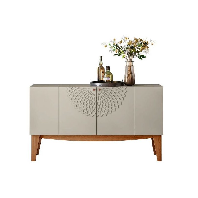 Buffet aparador Sol blanco roto y peral 136cm