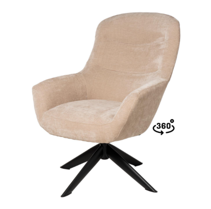 Butaca Bolonia beige 360º 73x98cm