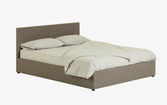 Cama Bern tela gris 160x200 cm