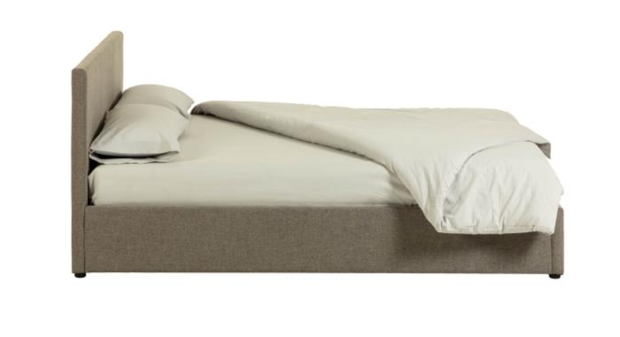 Cama Bern tela gris 160x200 cm