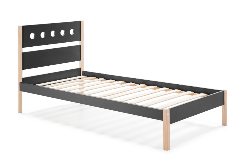 Cama Compte DM/PINO antracita 90x190cm