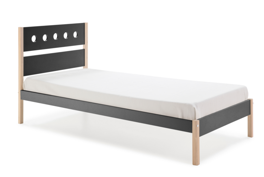 Cama Compte DM/PINO antracita 90x190cm