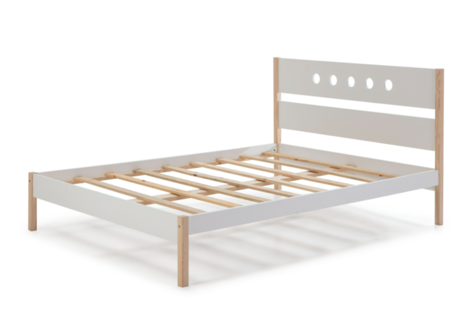 Cama Compte madera DM/PINO blanco 140x190cm