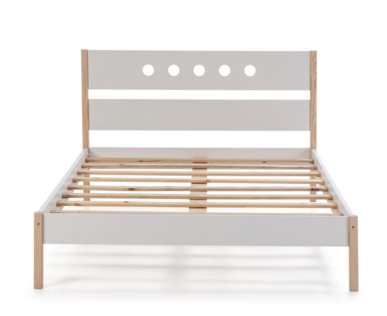 Cama Compte madera DM/PINO blanco 140x190cm