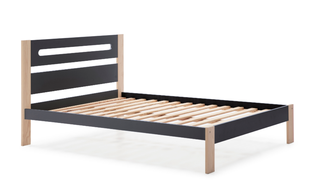 Cama Keisly madera DM/PINO antracita 140x190cm