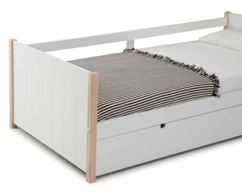 Cama nido Kiara 90x190 madera blanco