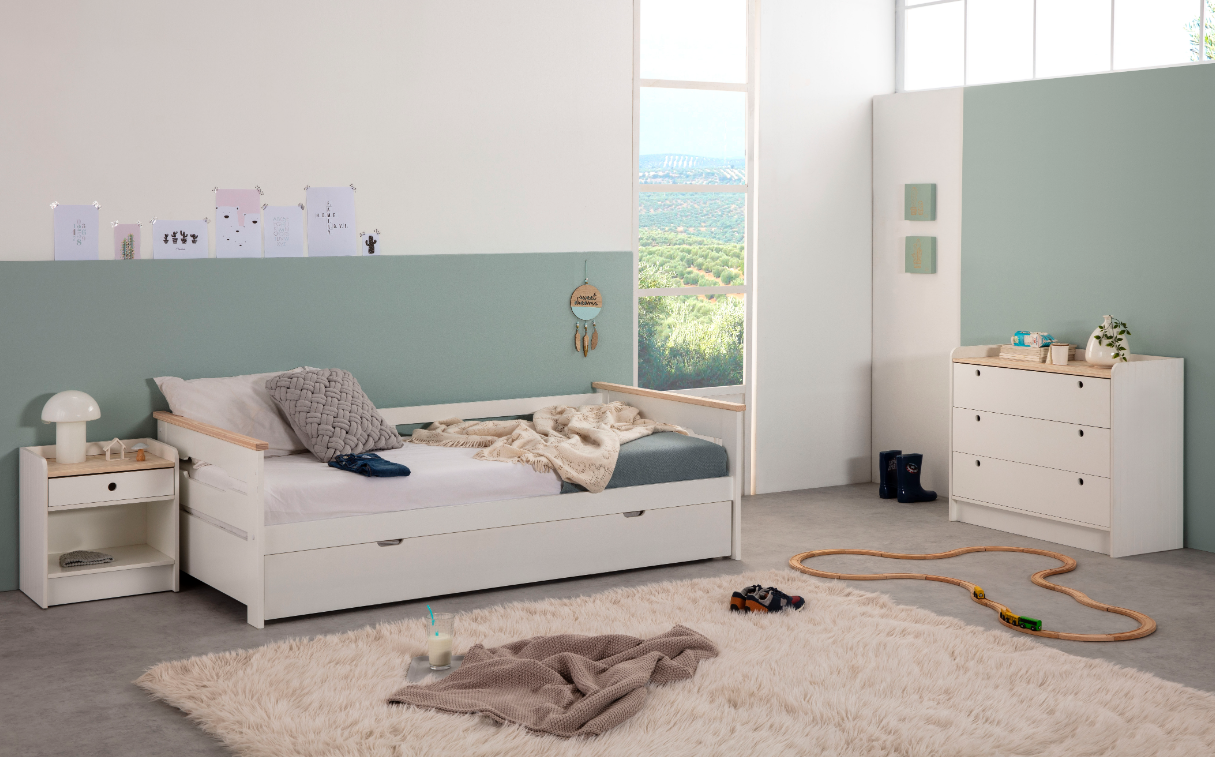 Cama nido juvenil Elisa-3 blanco 90x190cm