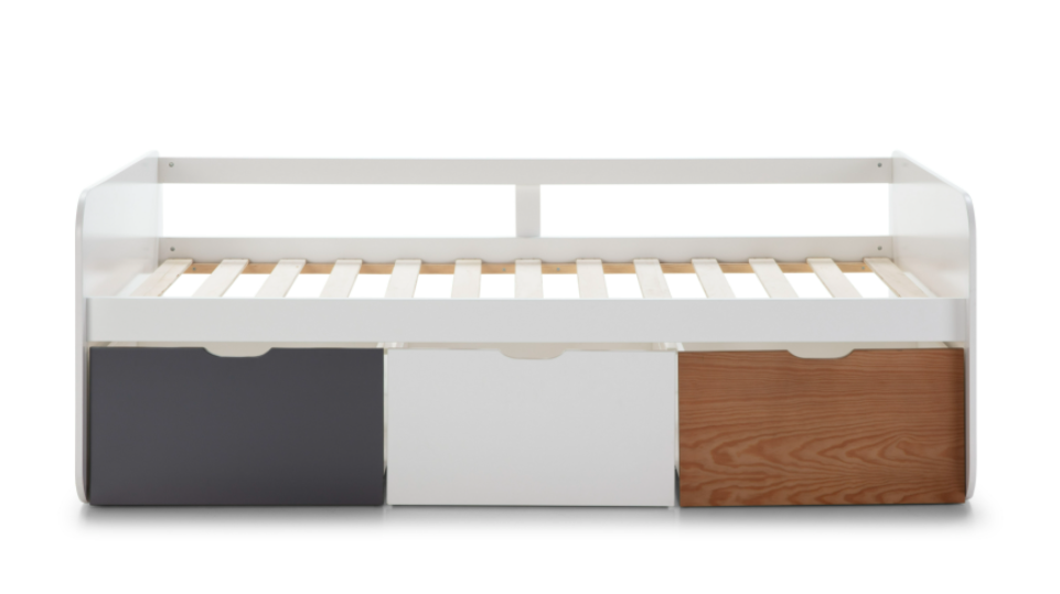 Cama con cajones Redona MDF blanco 90x190cm