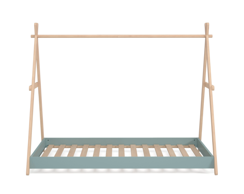 Cama cabaña Trufa en madera verde 90x200cm