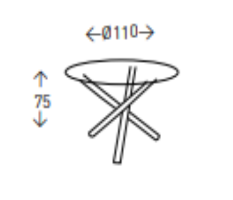 Mesa comedor mod. Camila 110cm