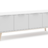 Mueble TV Campus madera de pino blanco 140x40 cm