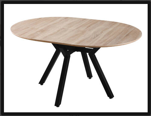 Mesa comedor redonda extensible mod. Cannes roble 110/150x75cm