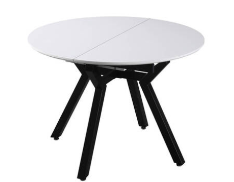 Mesa comedor redonda extensible mod. Cannes blanco 110/150x75cm