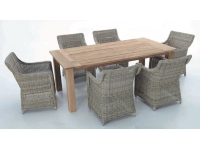 Sillon rattan color natural con cojin Java