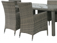 Conjunto rattan color gris con cojines Maui