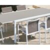 Mesa extensible aluminio blanco Moka Laos 150-220x106 cm