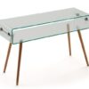 Consola nordica cristal transparente 120x40 cm