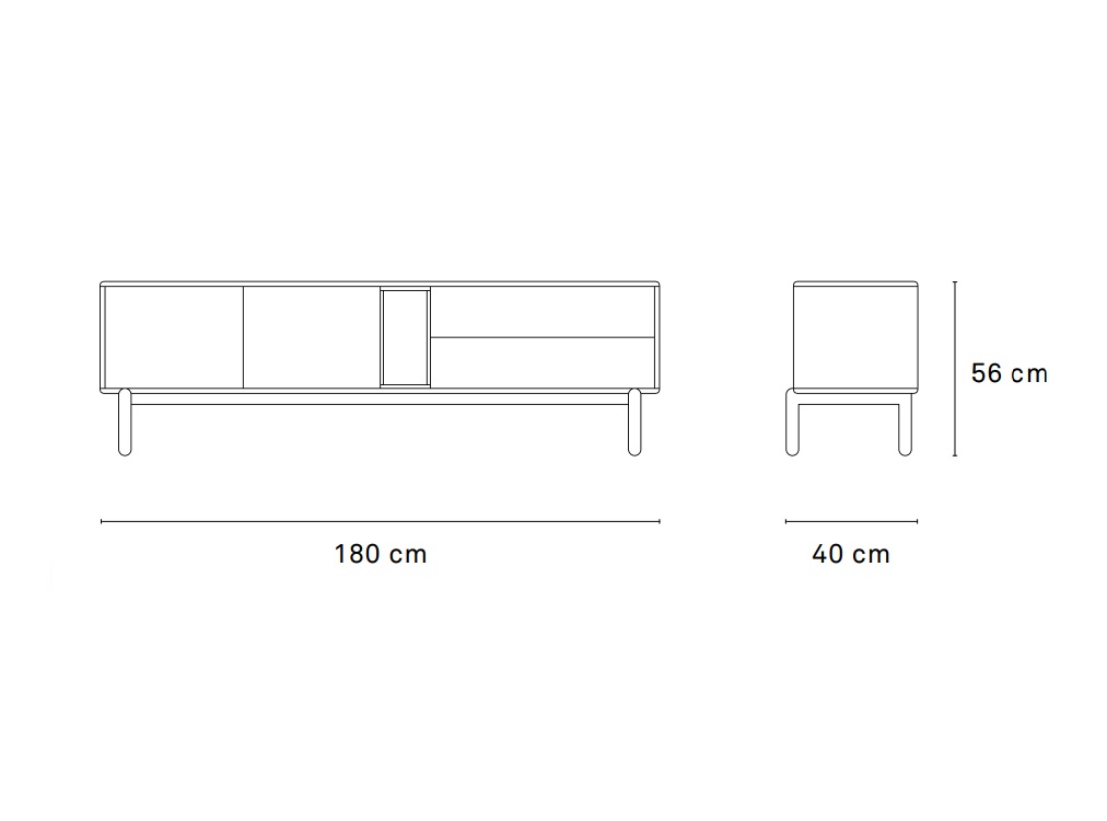 Corvo mueble TV crema 180