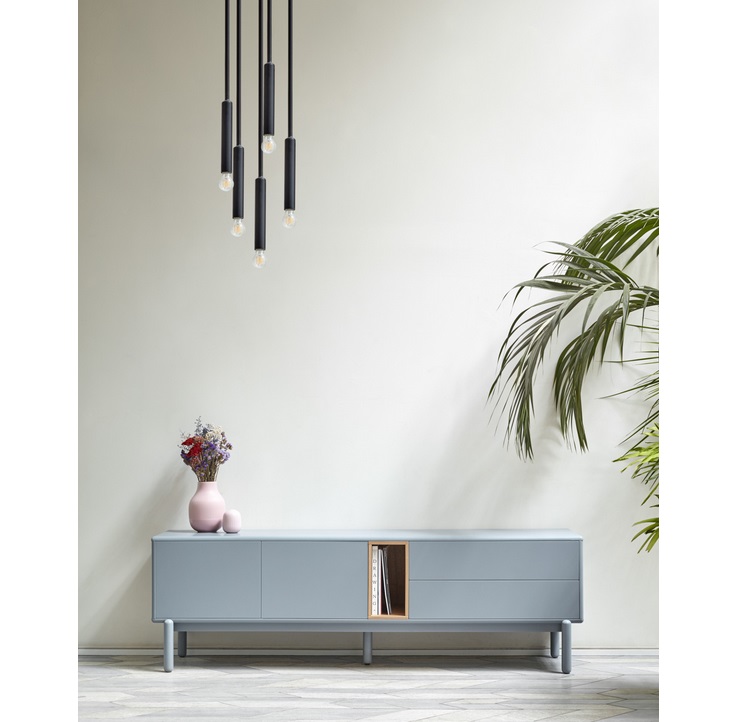 Corvo mueble TV gris perla 180