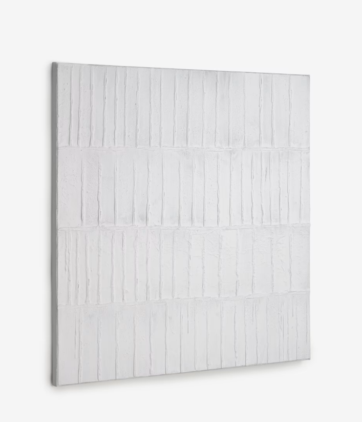 Lienzo blanco y gris 90x90 cm