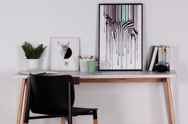 Cuadro Zebra negro 40x60 cm