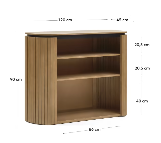 Estanteria London madera maciza de mango 120x90cm