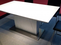 Mesa extensible blanco brillo 160-220x90