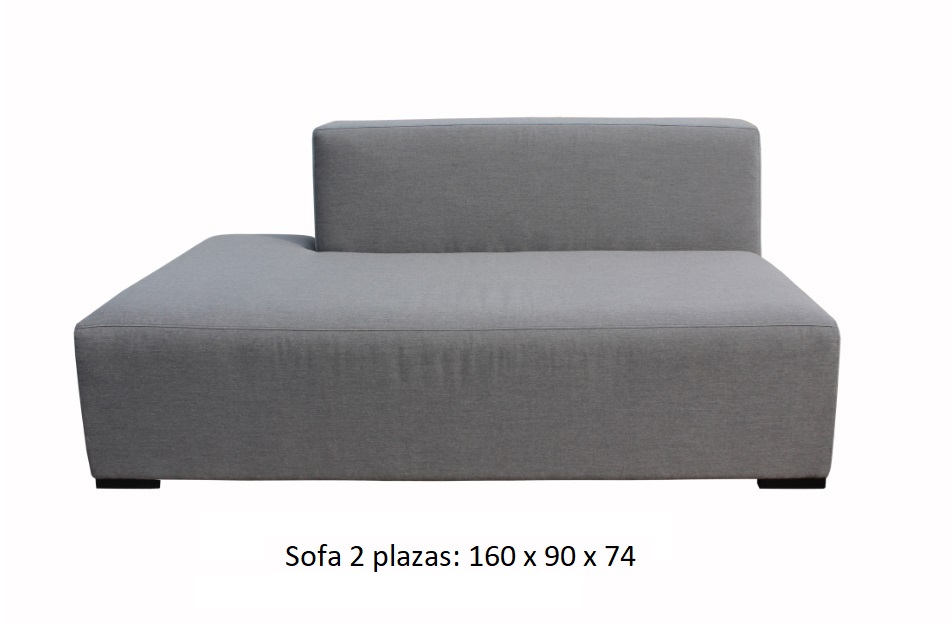 Lounge IOS sofa terraza tapizado gris