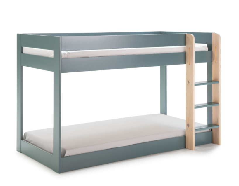 Cama litera Montessori verde petrol 90x190