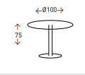 Mesa comedor redonda mod. Lounge 100cm