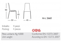 Silla tecnopolimero apiblable Mannequin