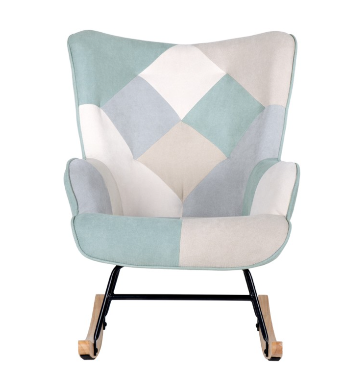 Mecedora Denver patchwork menta