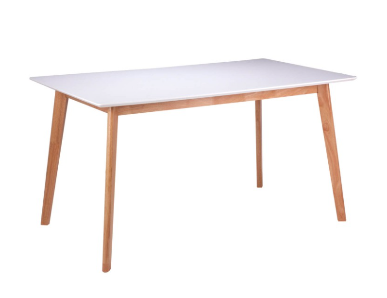 Mesa Alice madera blanco roble 120 cm