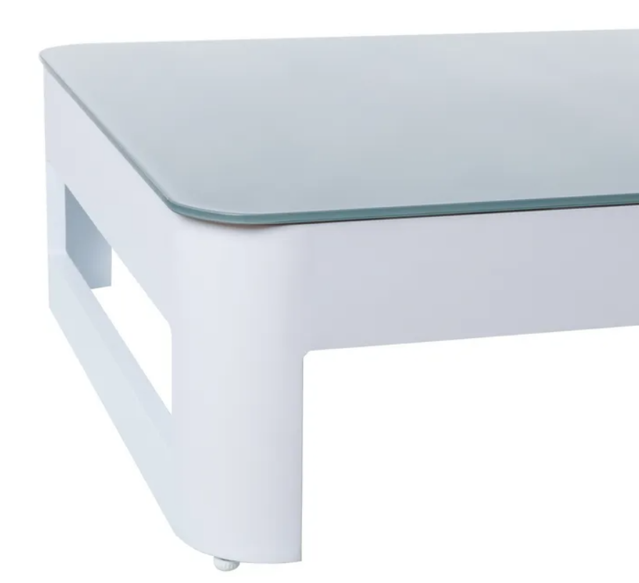 Mesa con cojin Aisha aluminio blanco